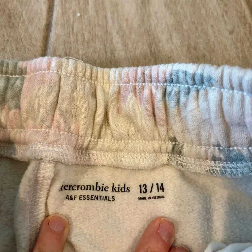 Abercrombie Kids Sweatpants Girls 13/14 Multicolor Floral Camo Wide Leg
